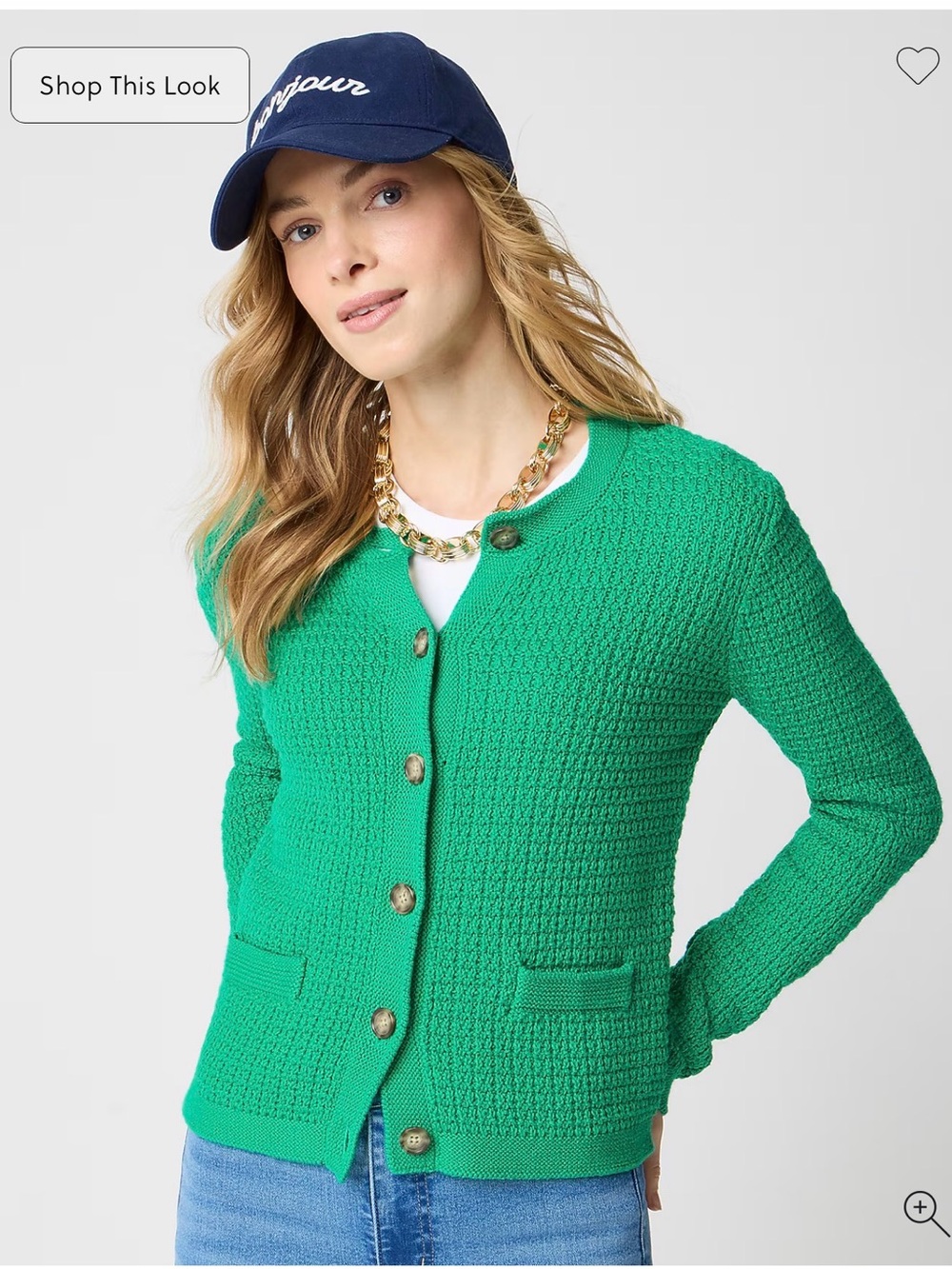 J. Crew Factory Kelly Green Sweater Cardigan Size XL - Picture 2 of 9